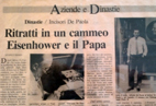 Incisori De Paola, ritratti in un cammeo, Eisenhower e il Papa.